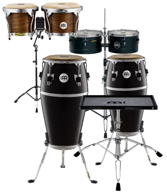 Аренда комплекта перкуссии: конго, бонго, тимбалес, перкуссионный столик