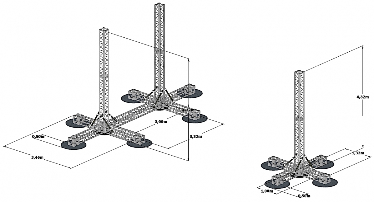 Аренда конструкций из фермы - чертеж
