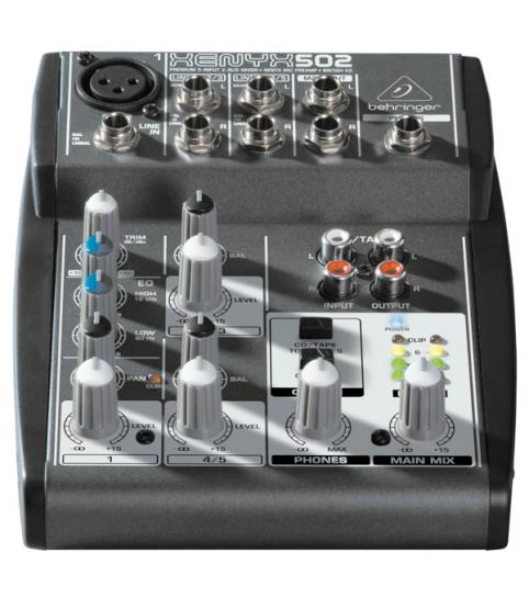 Аренда микшерного пульта Behringer Xenix502 Микшерный пульт Behringer Xenix502 (1 моно, 2 стерео) в аренду