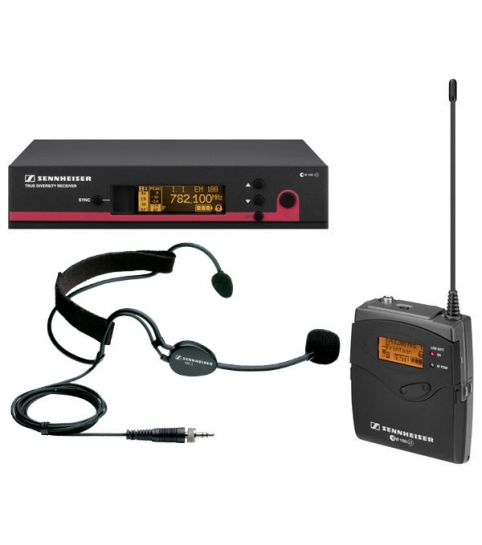 Головной микрофон Sennheiser в аренду в Москве | MMG Аренда головного микрофона Sennheiser EW-135 G3 с черной гарнитурой ME3