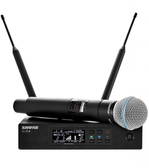 Аренда радиомикрофона Shure QLXD в Москве | MMG Аренда беспроводного микрофона Shure QLXD 24E Beta58a