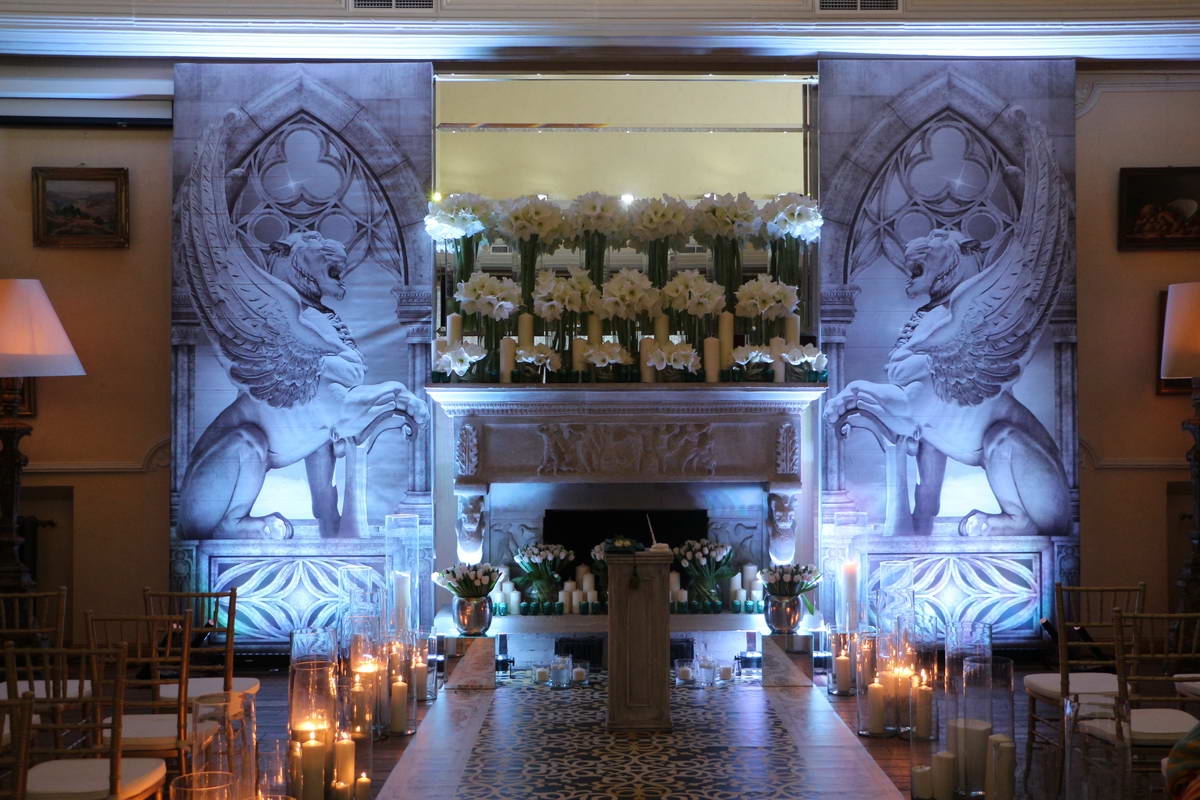 Подсветка декораций на свадьбе