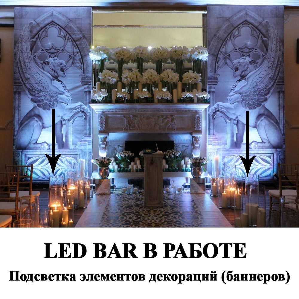 Аренда света для подсветки декораций