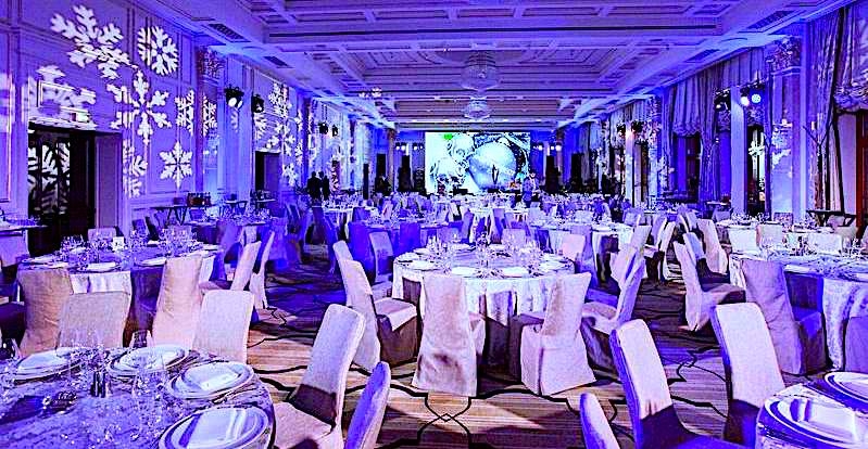 Гобо снежинки на корпоратив