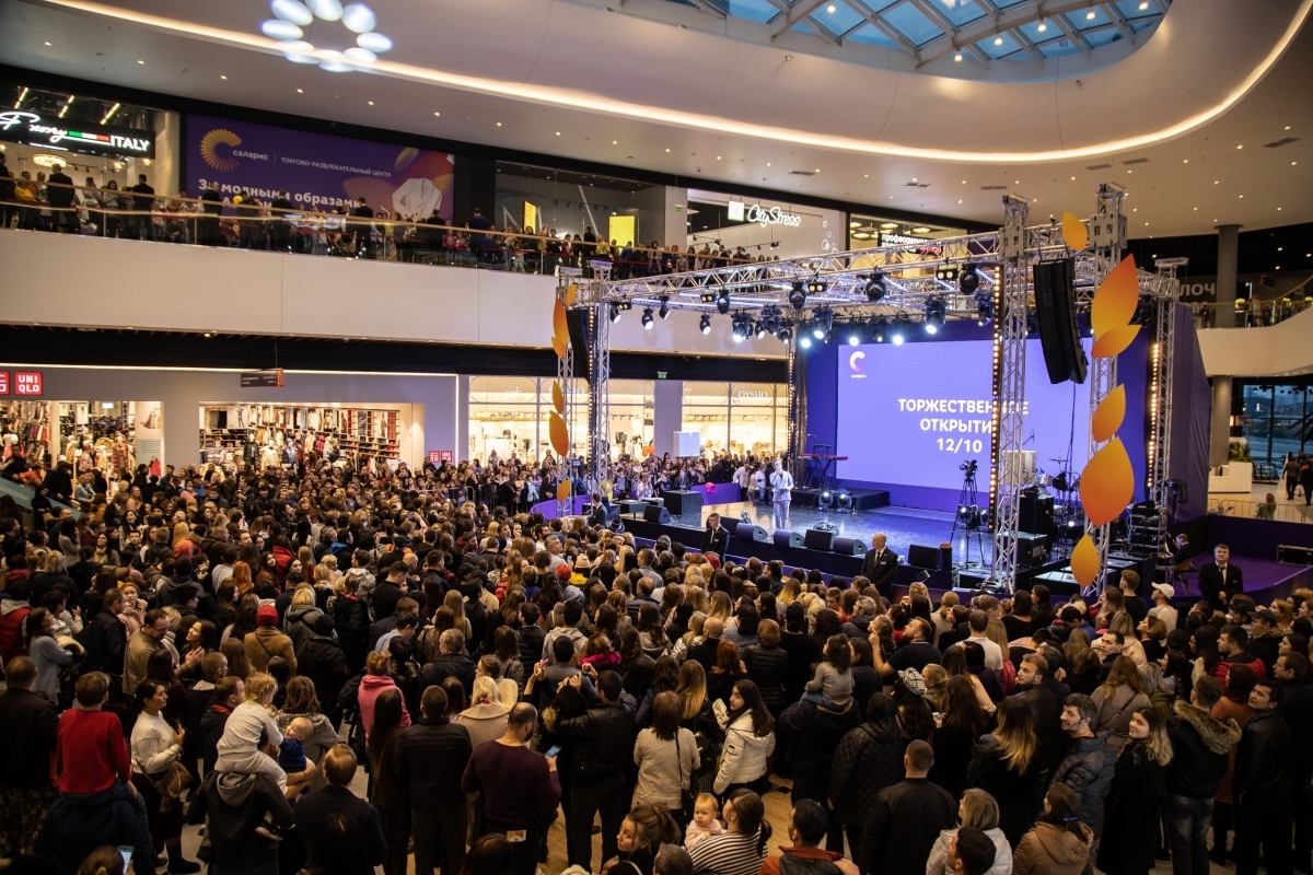 Аренда светодиодного экрана 8х4м на открытие ТРЦ Саларис и концерт Димы Билана