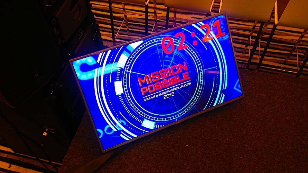 Вывод таймера на плазму-суфлер