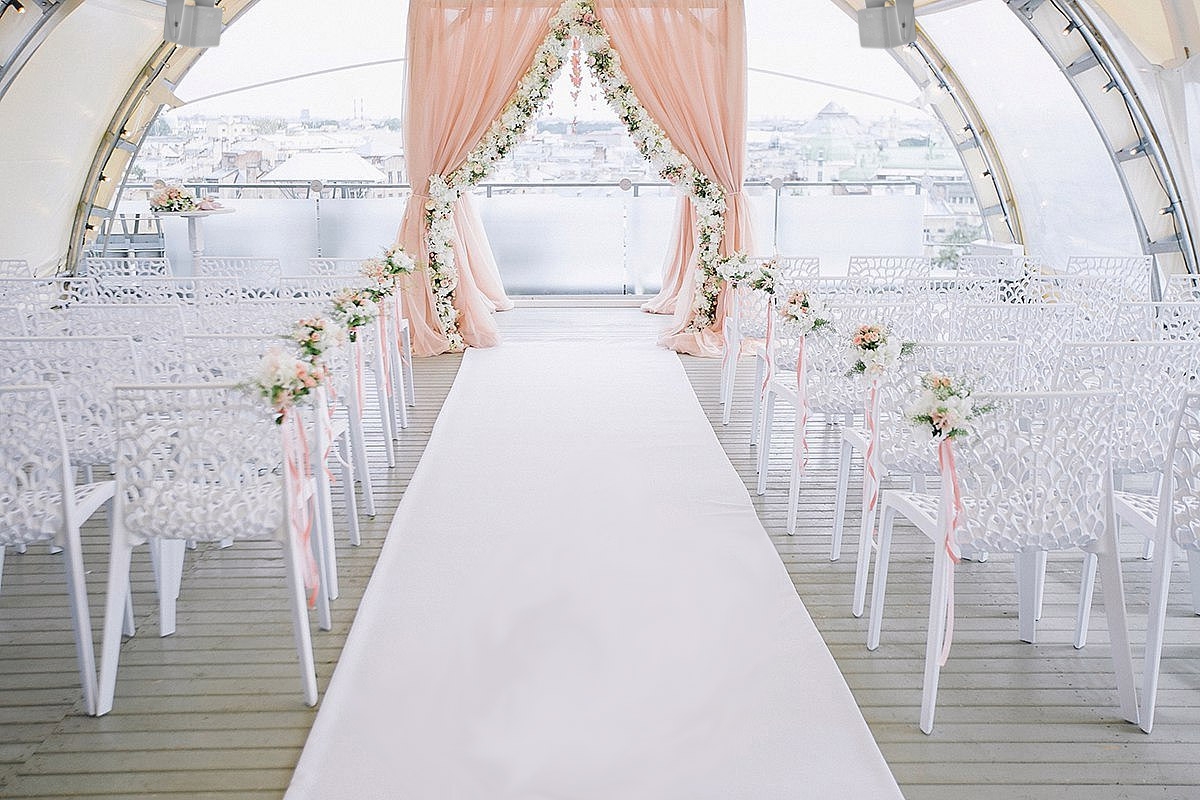 Супер компактные белые акустические системы для выездной регистрации