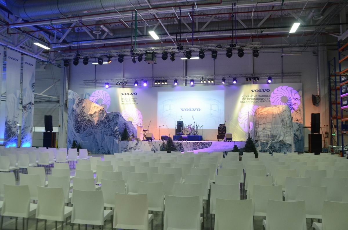 Аренда звука 18 кВт на открытие завода Volvo в г. Калуга.